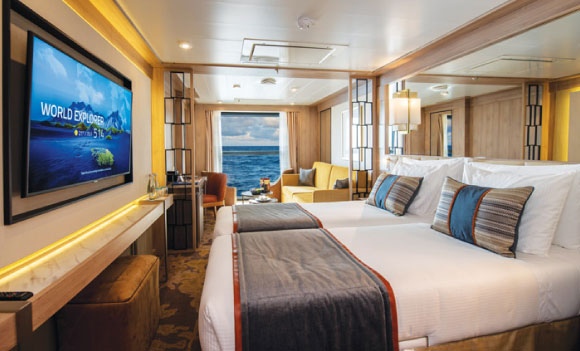 Vue Mer Deluxe avec fenêtre scénique (pont 5)  - MS World Explorer