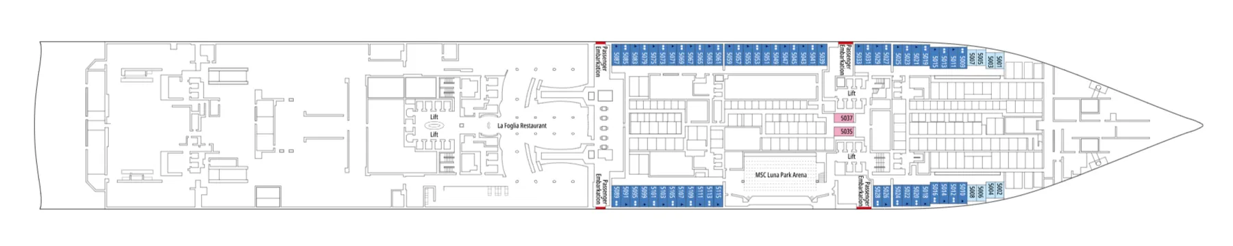 Pont 5 - Deck 05 - MSC World Asia
