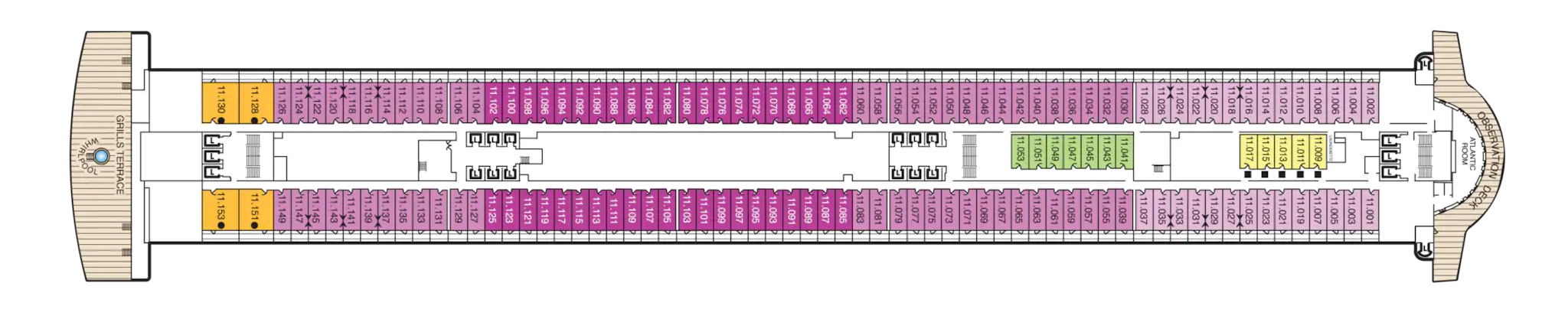 Pont 11 - Deck 11 - Queen Mary 2