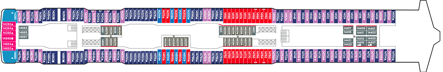 Pont 14 - Deck 14 - Norwegian Bliss