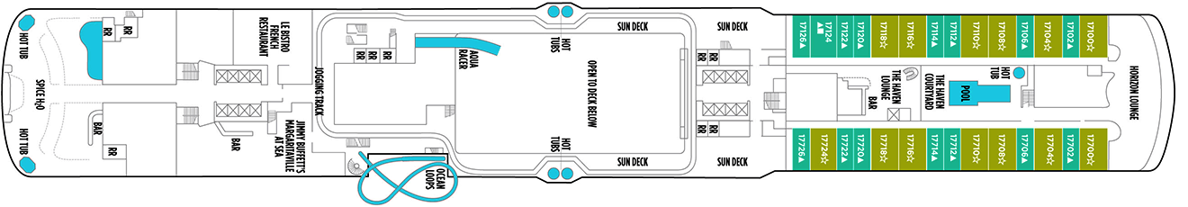 Pont 17 - Deck 17 - Norwegian Bliss