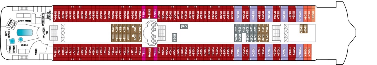 Pont 11 - Deck 11 - Norwegian Dawn
