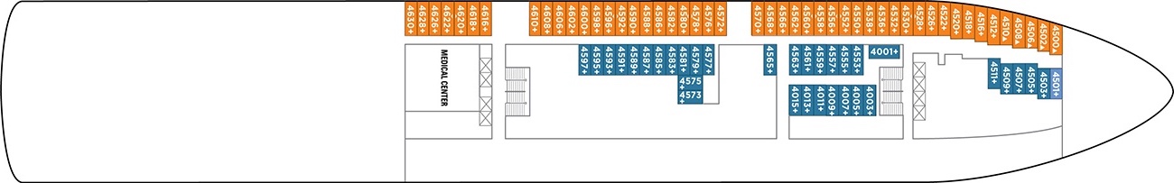 Pont 04 - Deck 4 - Norwegian Dawn