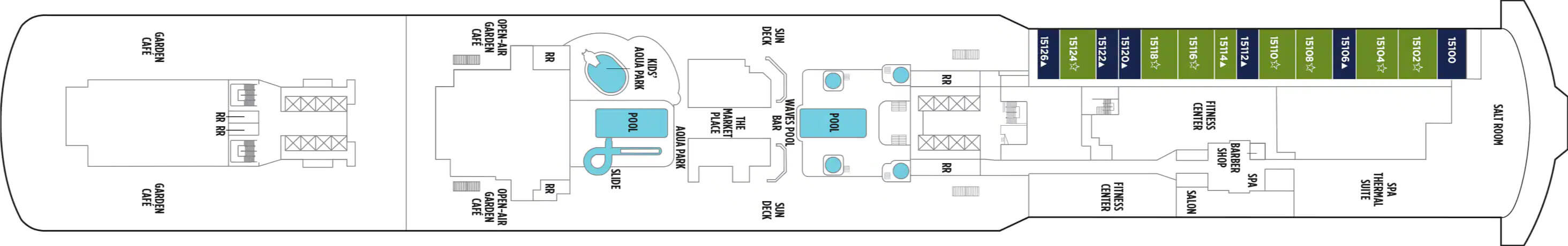 Pont 15 - Deck 15 - Norwegian Getaway