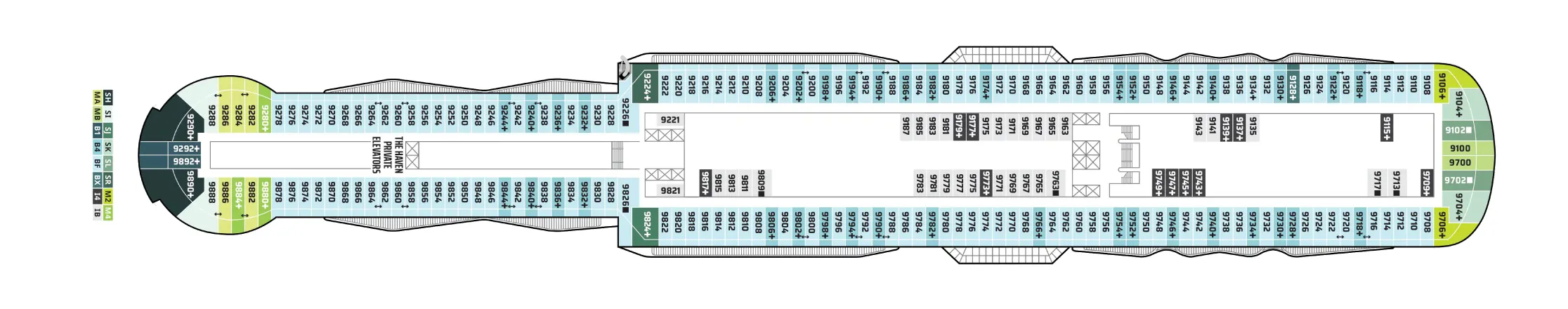 Pont 9 - Deck 09 - Norwegian Luna