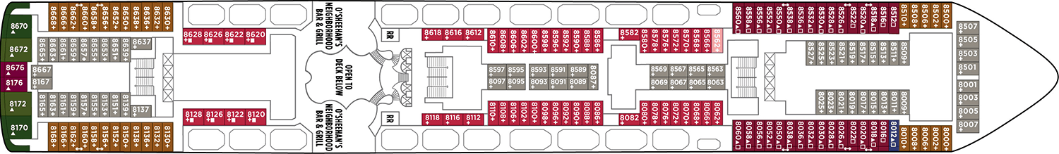Pont 08 - Deck 8 - Norwegian Star