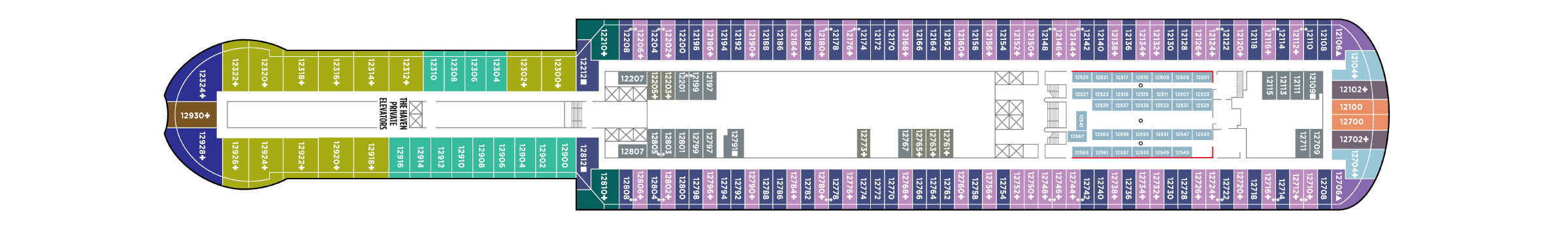 Pont 12 - Deck 12 - Norwegian Viva