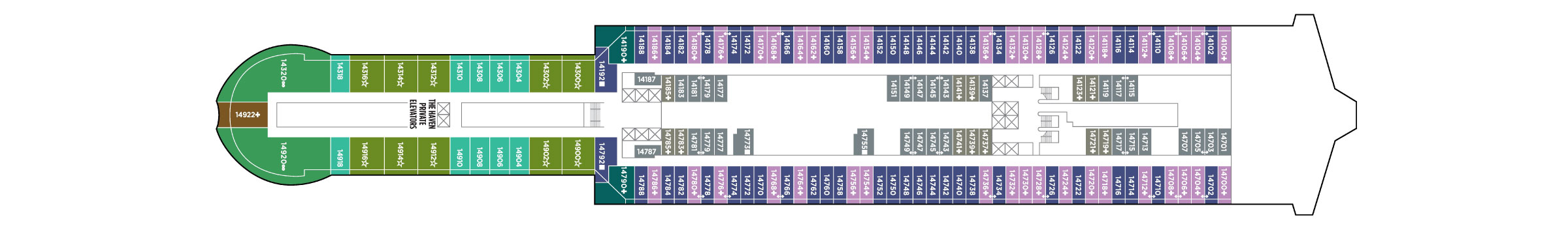 Pont 14 - Deck 14 - Norwegian Viva