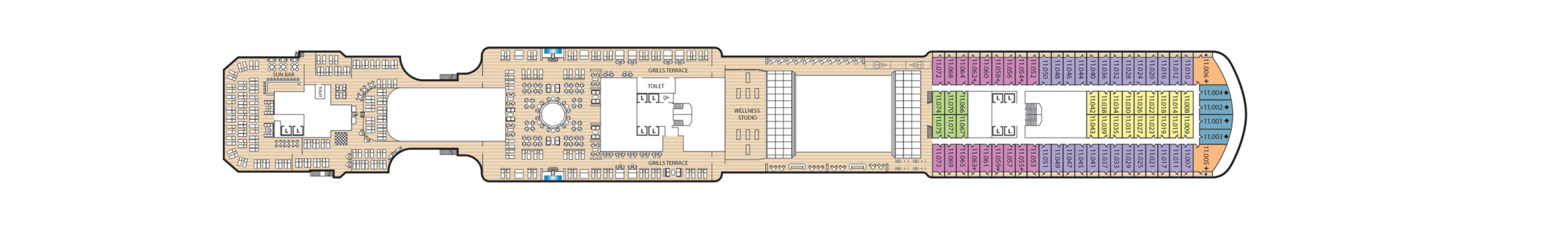 Pont 11 - Deck 11 - Queen Anne