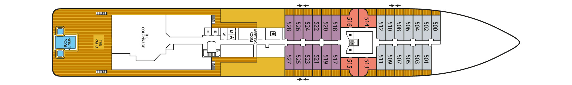 Pont 5 - Deck 05 - Seabourn Pursuit