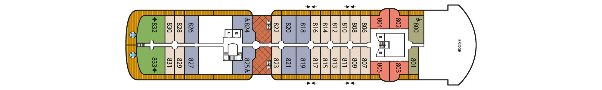 Pont 8 - Deck 08 - Seabourn Pursuit