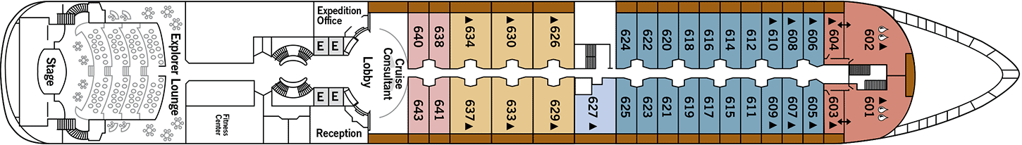 Pont 6 - Deck 6 - Silver Cloud Expedition